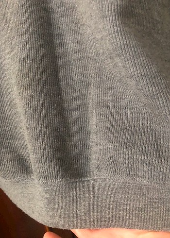 Gri Uzun Kollu Düğmeli Erkek Sweatshirt - Görsel 13