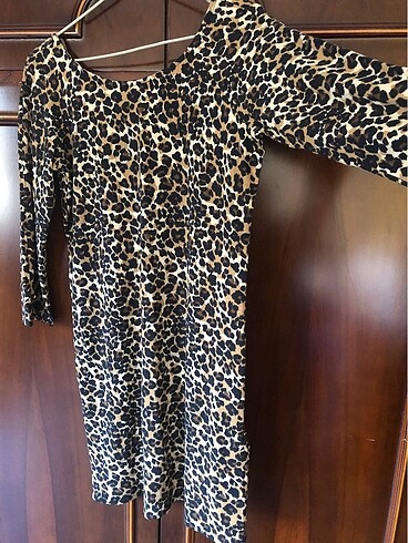 Zara Leopar desenli yumuşacık elbise