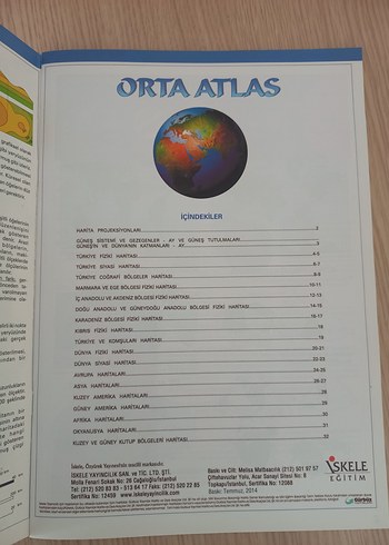Orta Atlas İlköğretim Harita Kitabı - Görsel 3
