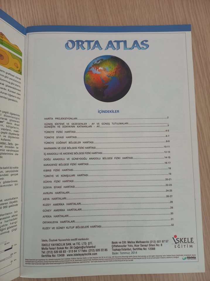 Orta Atlas İlköğretim Harita Kitabı - Görsel 3