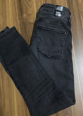 Kadın Gri Normal Boy Denim Pantolon - Görsel 5