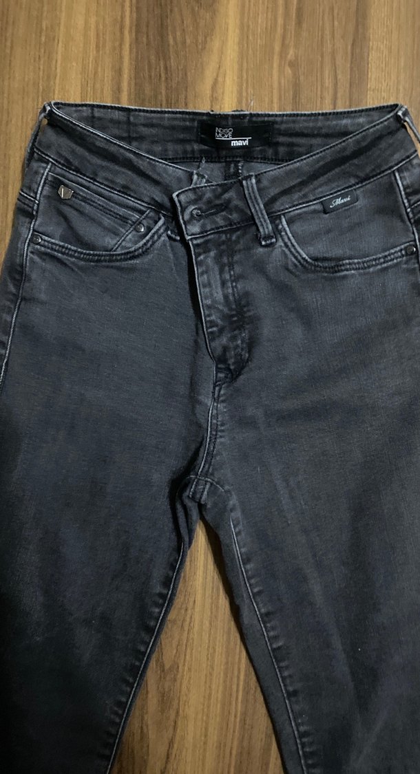 Kadın Gri Normal Boy Denim Pantolon - Görsel 4