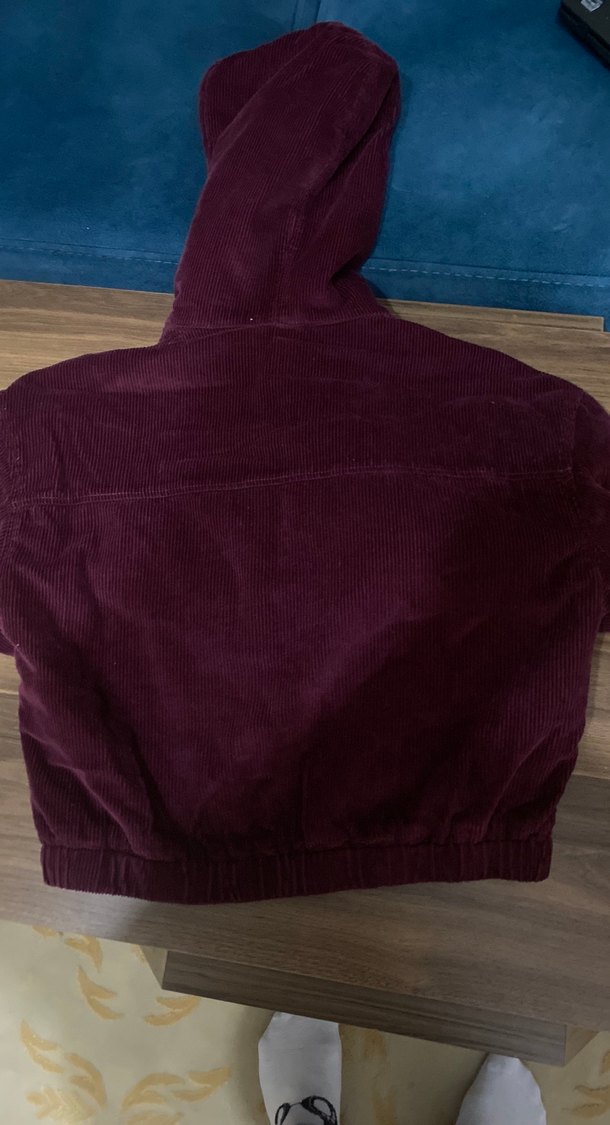 Bordo Fermuarlı Kadın Ceket - Görsel 3