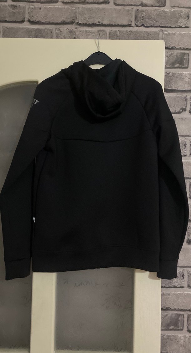 Erkek Siyah Fermuarlı Yüksek Yakalı Sweatshirt - Görsel 3