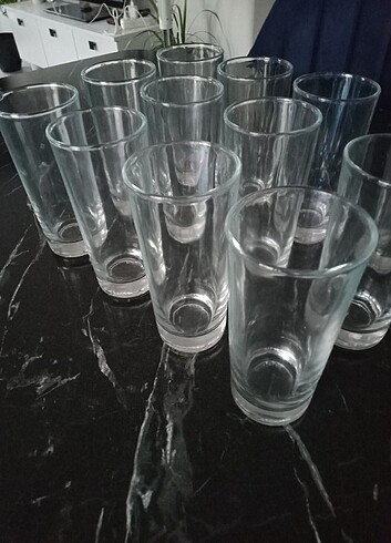  Beden beyaz Renk 12 li meşrubat bardağı 