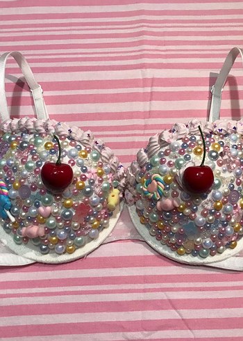 Boncuk Detaylı Şeker Sütyen - Görsel 6