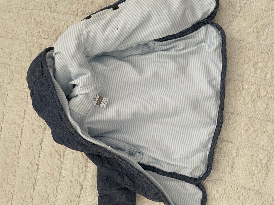 Düğmeli Gri Erkek Çocuk Kot Ceket - Görsel 2