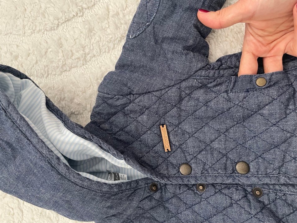 Düğmeli Gri Erkek Çocuk Kot Ceket - Görsel 3