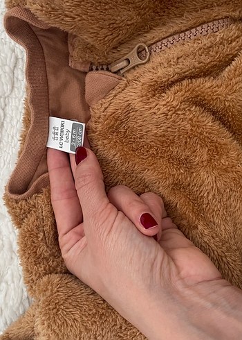 Kahverengi Kürklü Erkek Bebek Tulum - Görsel 3