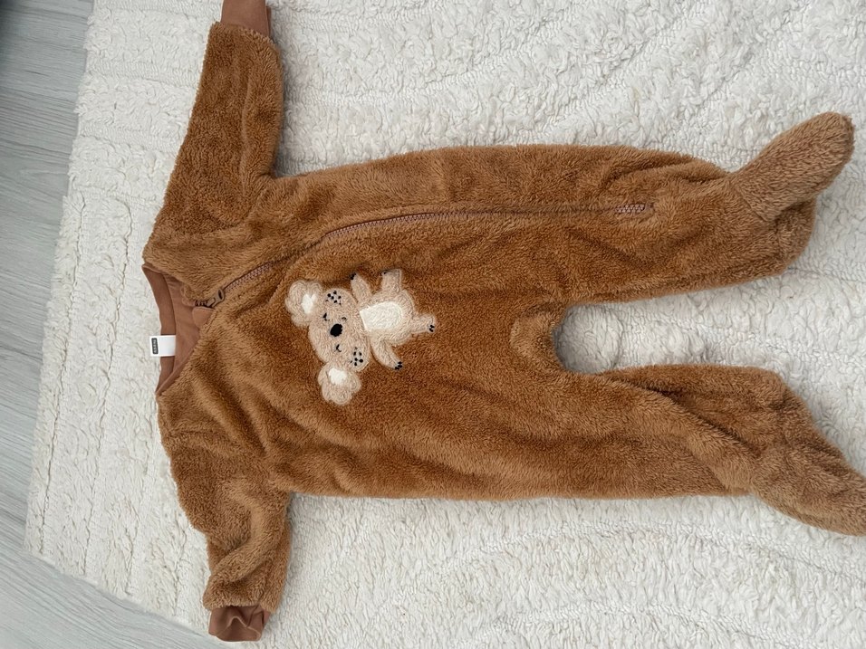 Kahverengi Kürklü Erkek Bebek Tulum - Görsel 2