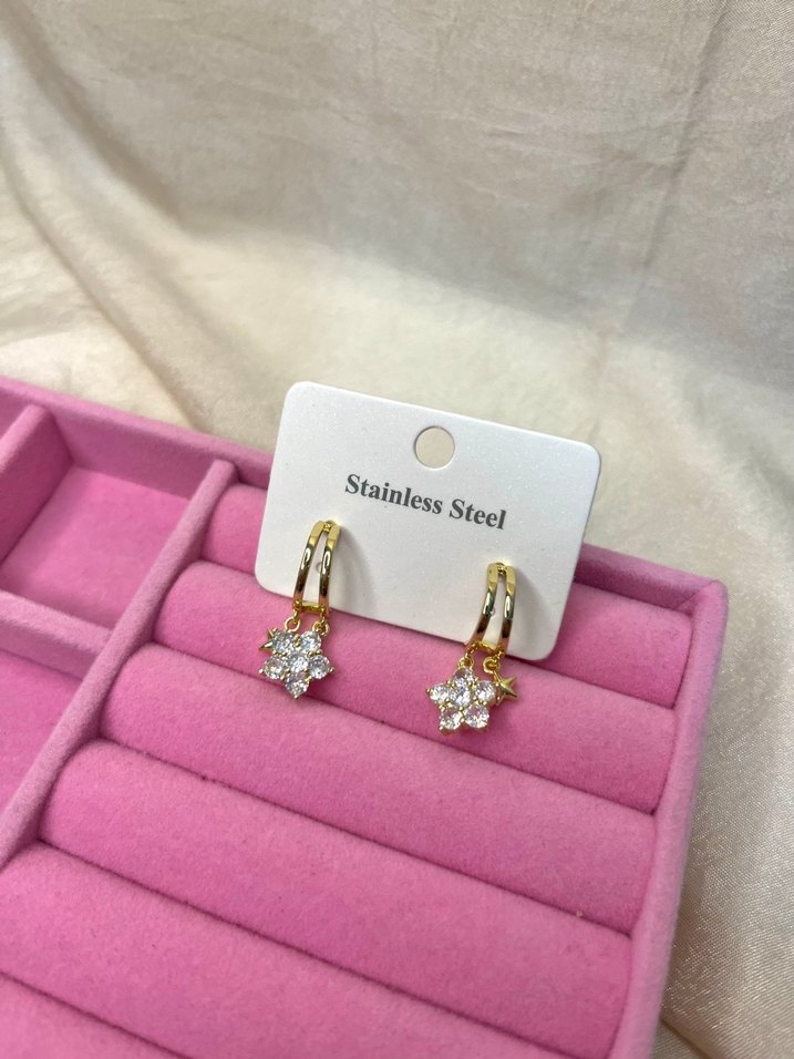 Çelik Sallantılı Küpe - Görsel 3