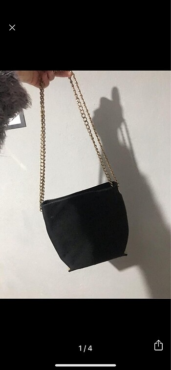  Beden siyah Renk Koton askılı çanta