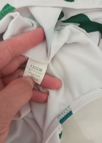 Kız Çocuk Beyaz Kaktüs Desenli Mayo - Görsel 6