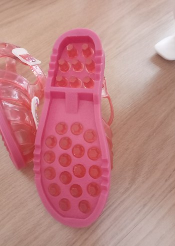 Pembe Baskılı Tokalı Kız Çocuk Sandalet - Görsel 6