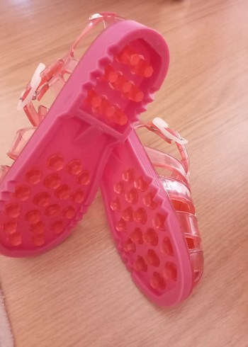 Pembe Baskılı Tokalı Kız Çocuk Sandalet - Görsel 5