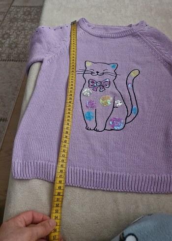 Mor Örme Kolsuz Kız Kazak - Görsel 4