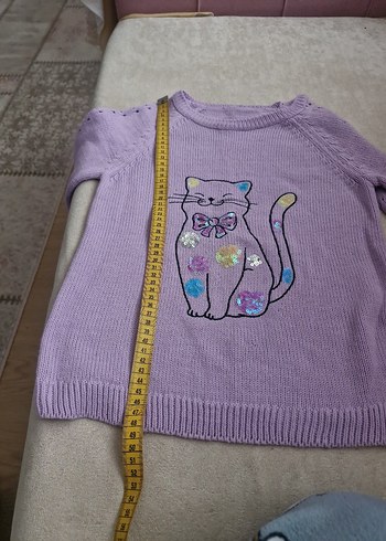 Mor Örme Kolsuz Kız Kazak - Görsel 5