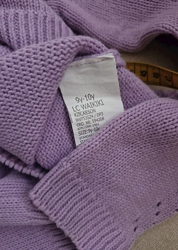 Mor Örme Kolsuz Kız Kazak - Görsel 7