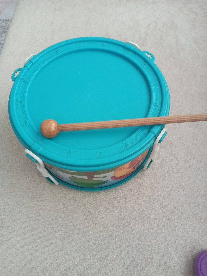 Renkli Turkuaz Eğitici Oyuncak Davul - Görsel 5