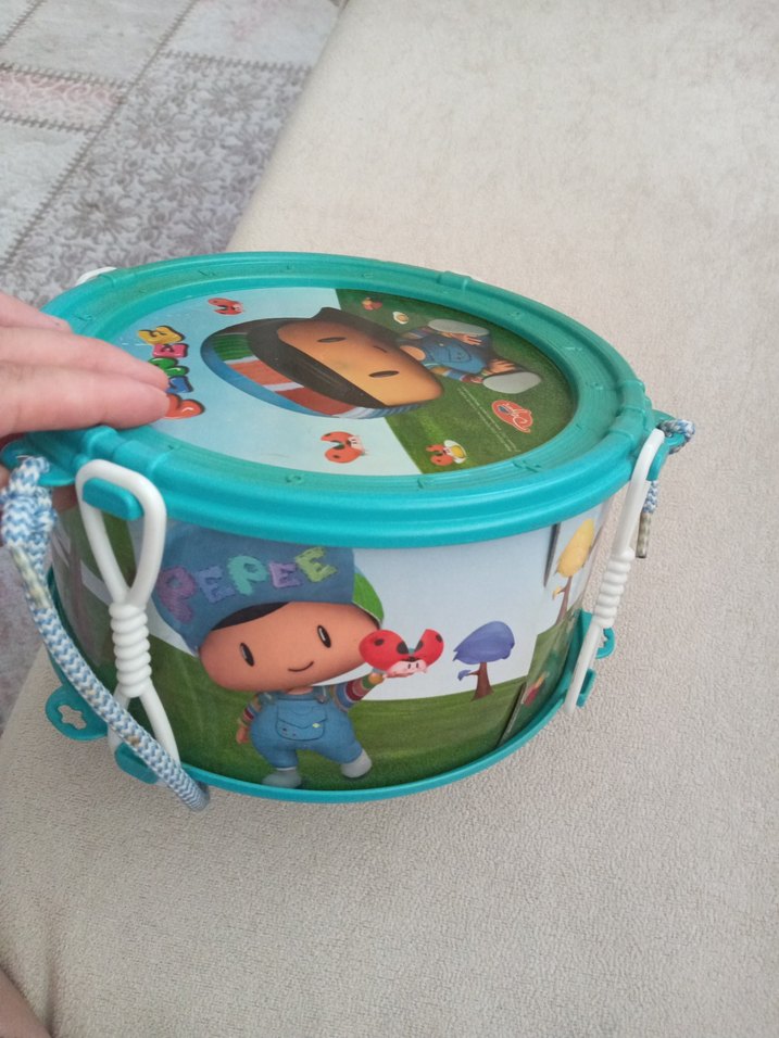 Renkli Turkuaz Eğitici Oyuncak Davul - Görsel 3