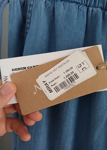 38 Beden Kadın Mavi Kemerli Rahat Kesim kot pantolon