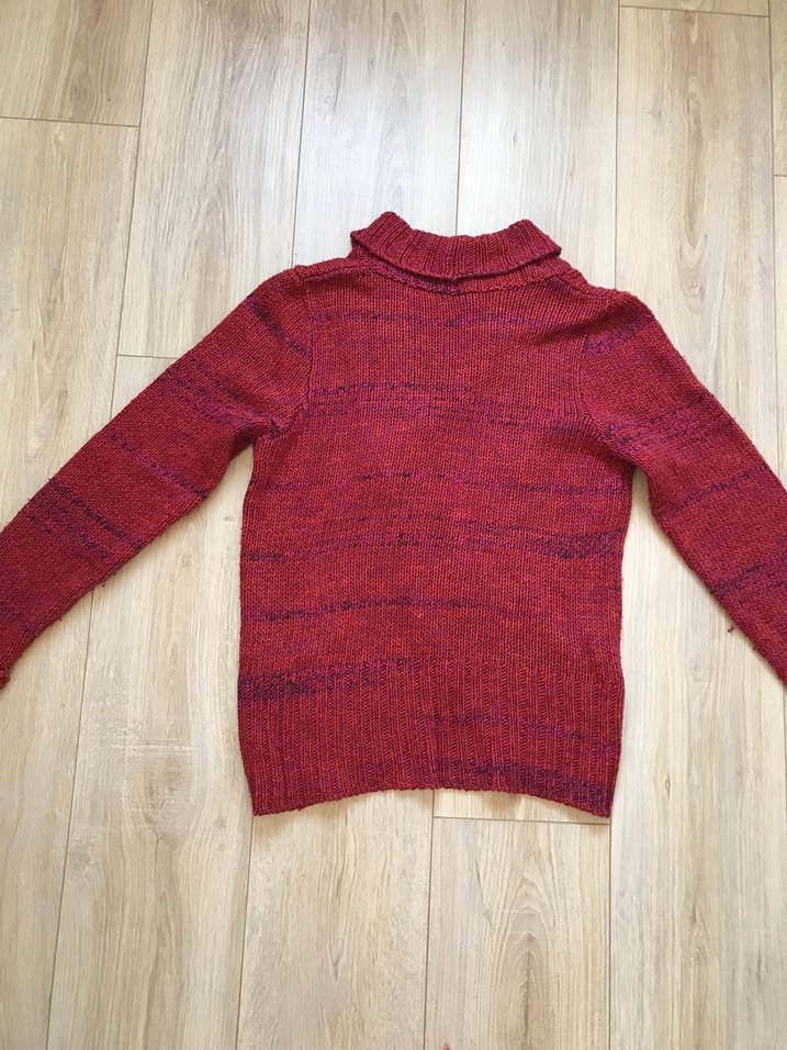 Bordo Örgü Hırka - Görsel 4