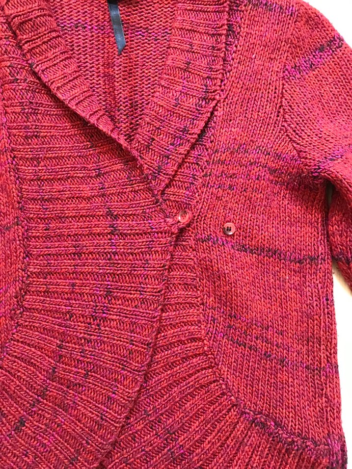 Bordo Örgü Hırka - Görsel 3