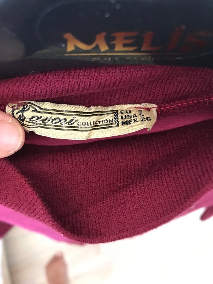 Bordo V Yaka Uzun Kollu Triko Elbise - Görsel 5