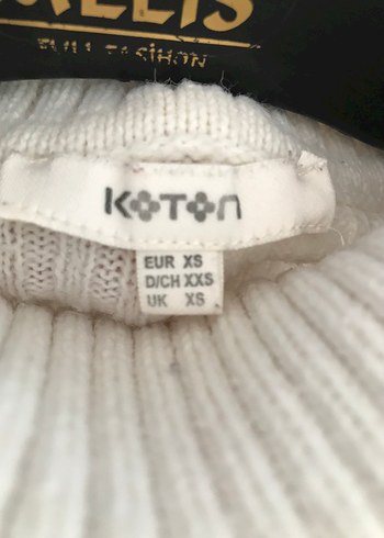 xs Beden beyaz Renk Beyaz Boğazlı Triko Kazak