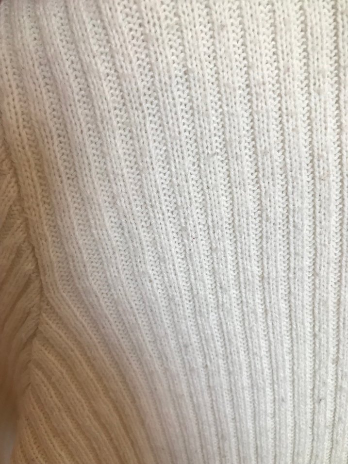 Beyaz Boğazlı Triko Kazak - Görsel 5