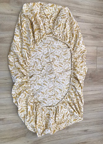 Altın Renkli  bebek Lastikli Çarşaf - Görsel 7