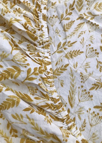 Altın Renkli  bebek Lastikli Çarşaf - Görsel 4