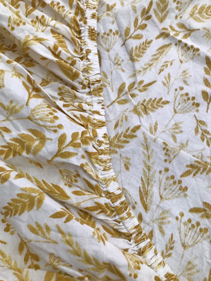 Altın Renkli  bebek Lastikli Çarşaf - Görsel 4