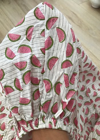 Kırmızı Karpuz Desenli Bebek Lastikli Çarşaf - Görsel 3