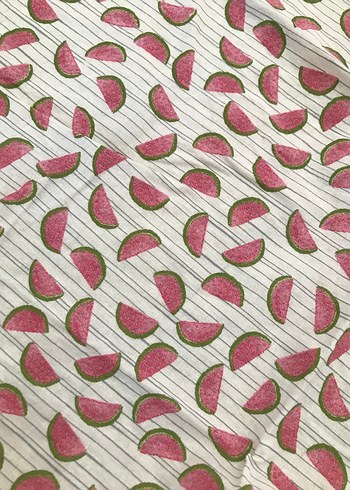 Kırmızı Karpuz Desenli Bebek Lastikli Çarşaf - Görsel 2
