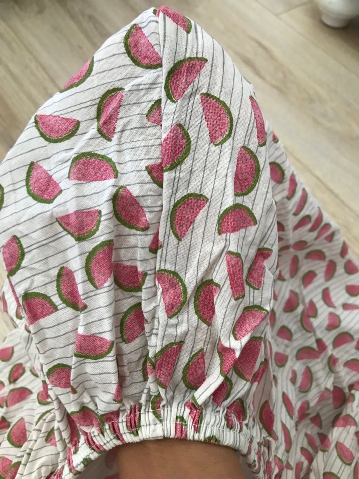 Kırmızı Karpuz Desenli Bebek Lastikli Çarşaf - Görsel 3