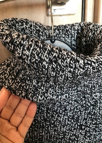 Gri Kısa Balıkçı Yaka Kadın Kazak - Görsel 3