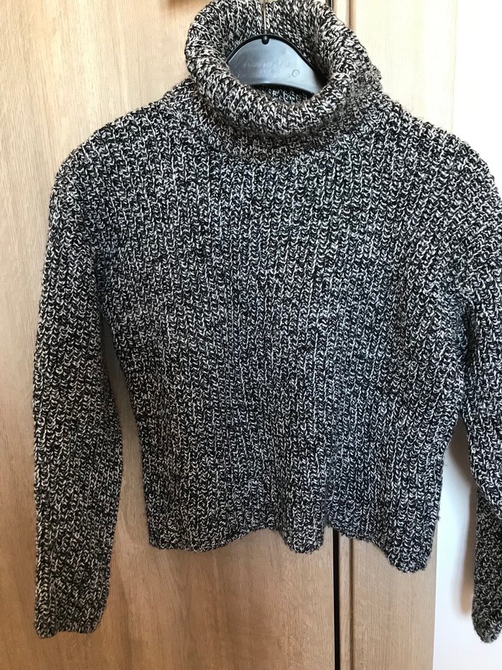 Gri Kısa Balıkçı Yaka Kadın Kazak - Görsel 2