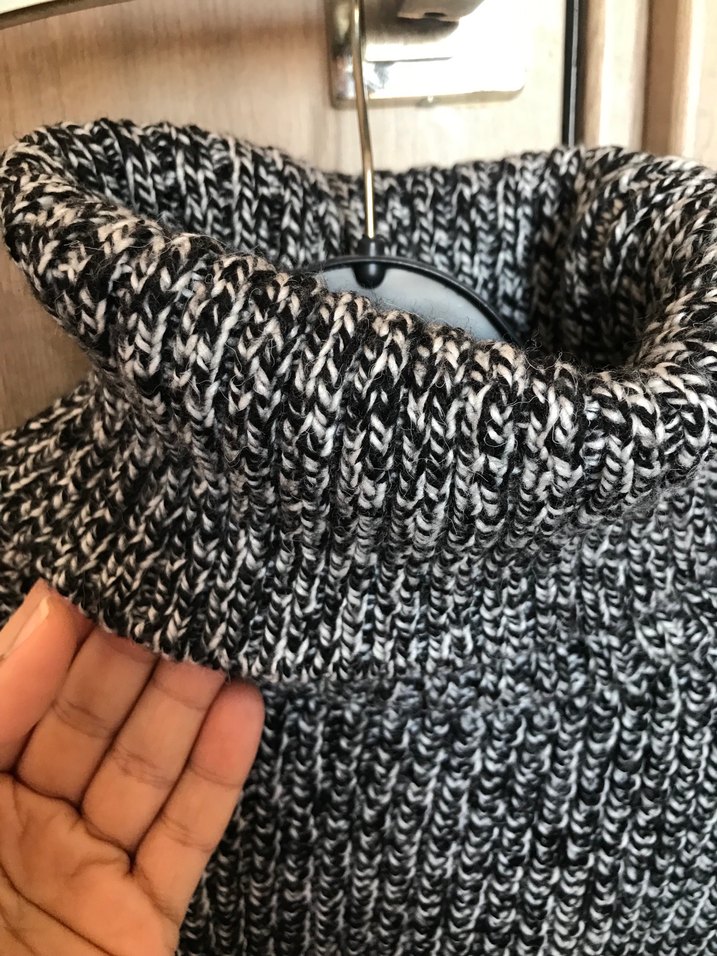 Gri Kısa Balıkçı Yaka Kadın Kazak - Görsel 3