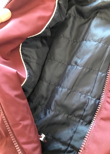 Bordo Kadın Düğmeli Fermuarlı Ceket - Görsel 9