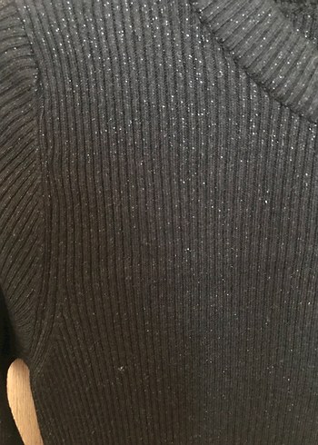 Siyah Kadın Triko Uzun Kollu Kazak - Görsel 6