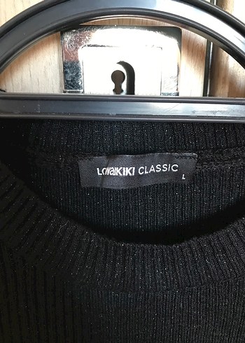 Siyah Kadın Triko Uzun Kollu Kazak - Görsel 2