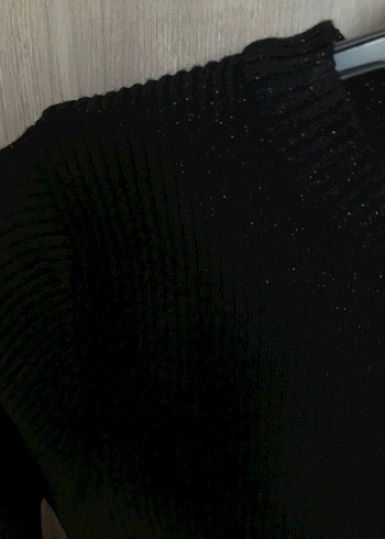 Siyah Kadın Triko Uzun Kollu Kazak - Görsel 7