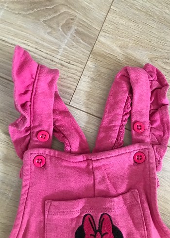 Kız Çocuk Minnie Baskılı Pembe Tulum - Görsel 3