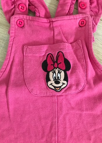 Kız Çocuk Minnie Baskılı Pembe Tulum - Görsel 2