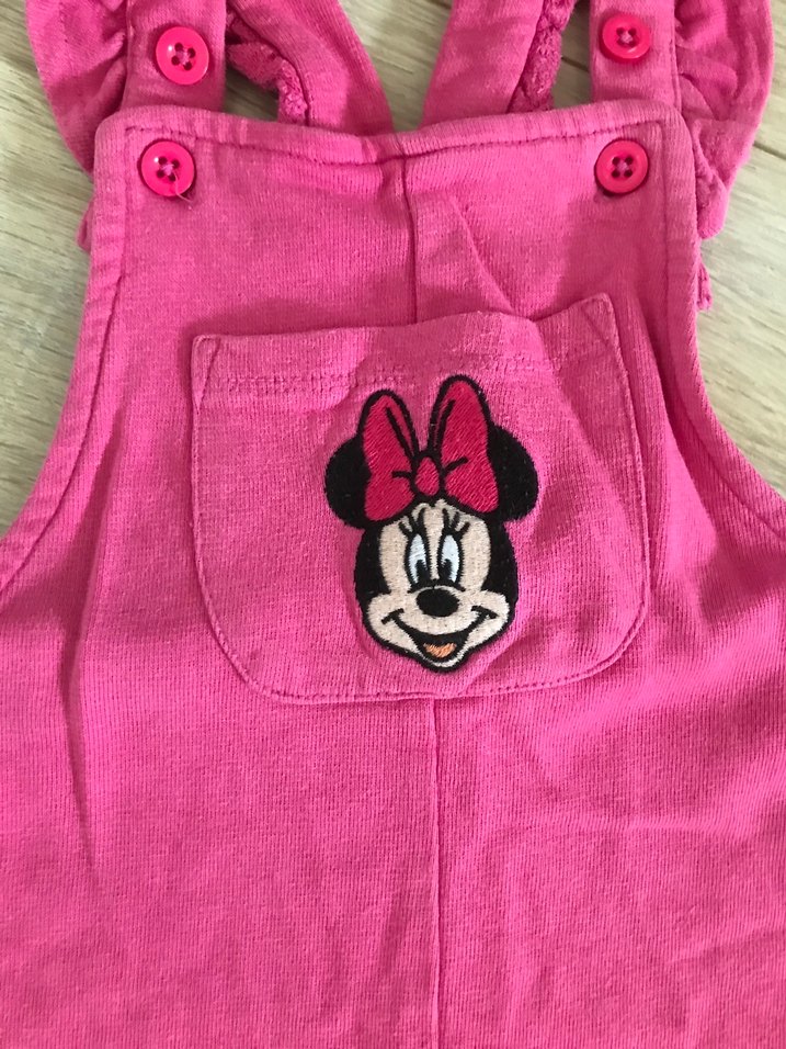 Kız Çocuk Minnie Baskılı Pembe Tulum - Görsel 2