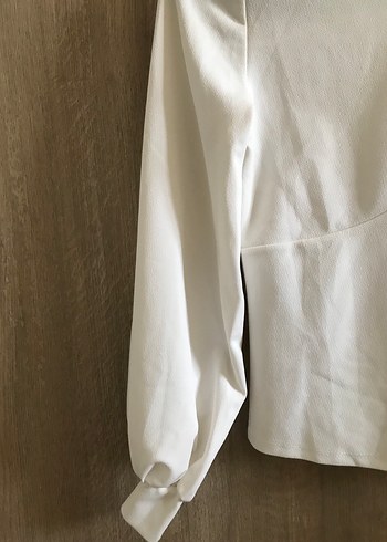 Beyaz Uzun Kollu Bluz - Görsel 4