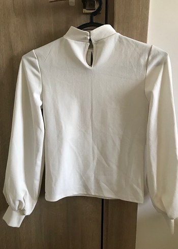 Beyaz Uzun Kollu Bluz - Görsel 6