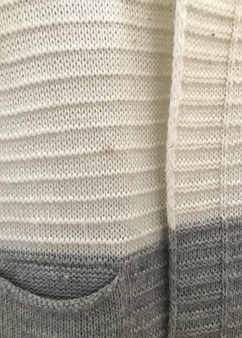 Renk Bloklu  Triko Hırka - Görsel 4