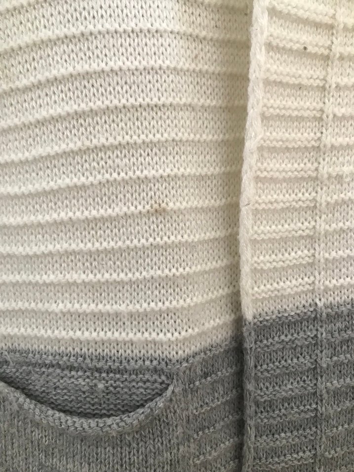 Renk Bloklu  Triko Hırka - Görsel 4